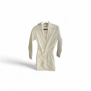 House of CB white long sleeve shirt dress Size Small